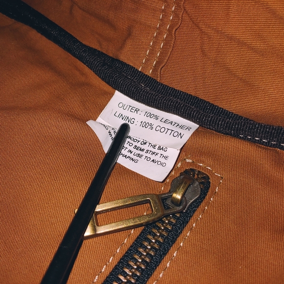 Blue Leather Backpack, Royal Blue - Picture 6 of 6